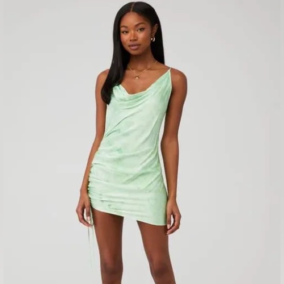 $174 Msrp Rays For Days Viscose Elena Draped Mini Dress Sz S Revolve